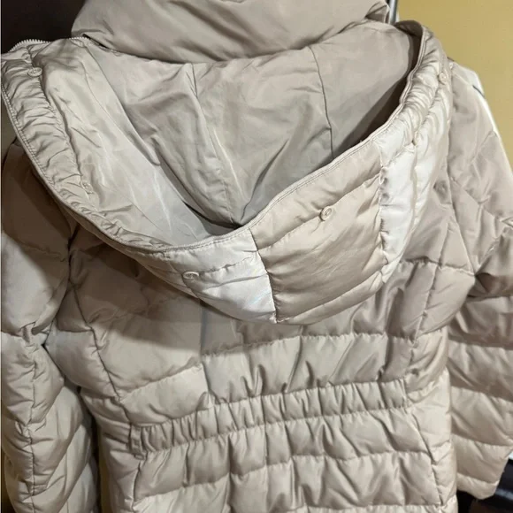 Zara Beige Hooded Puffer Coat - Picture 11 of 17
